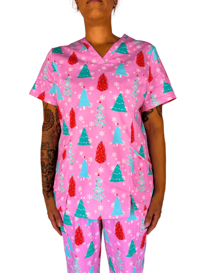 Pinkmas Cheer Scrub Set