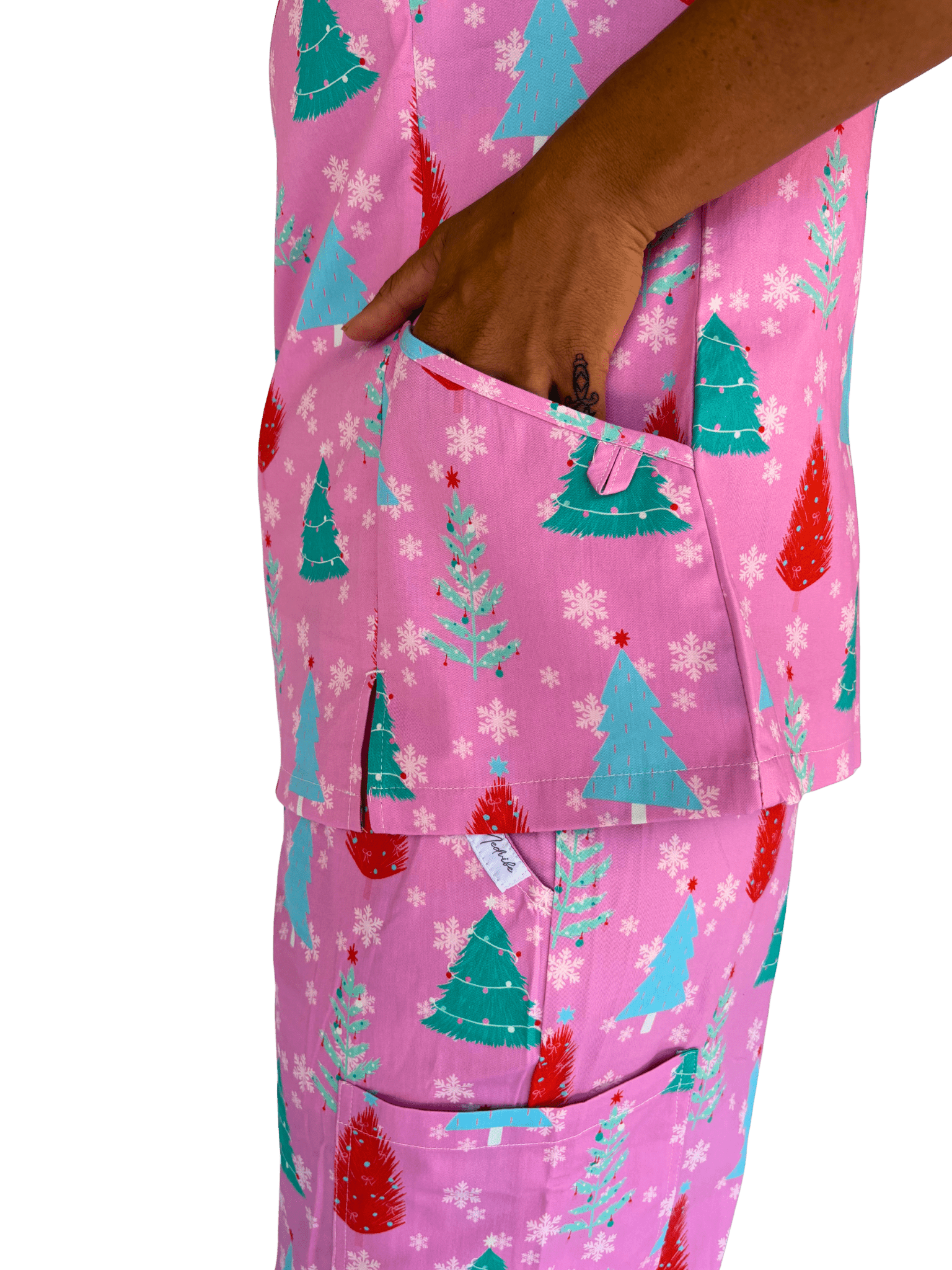 Pinkmas Cheer Scrub Set