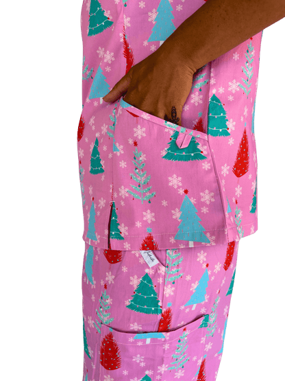 Pinkmas Cheer Scrub Set